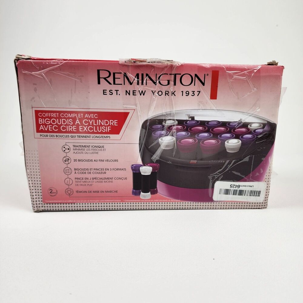 Remington Ionic Hair Setter 20 Velvet Rollers Hot Curling Set Pink 20pc